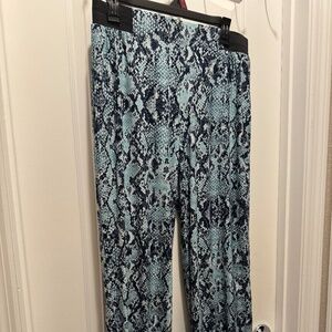INC snake patterned flowing pants